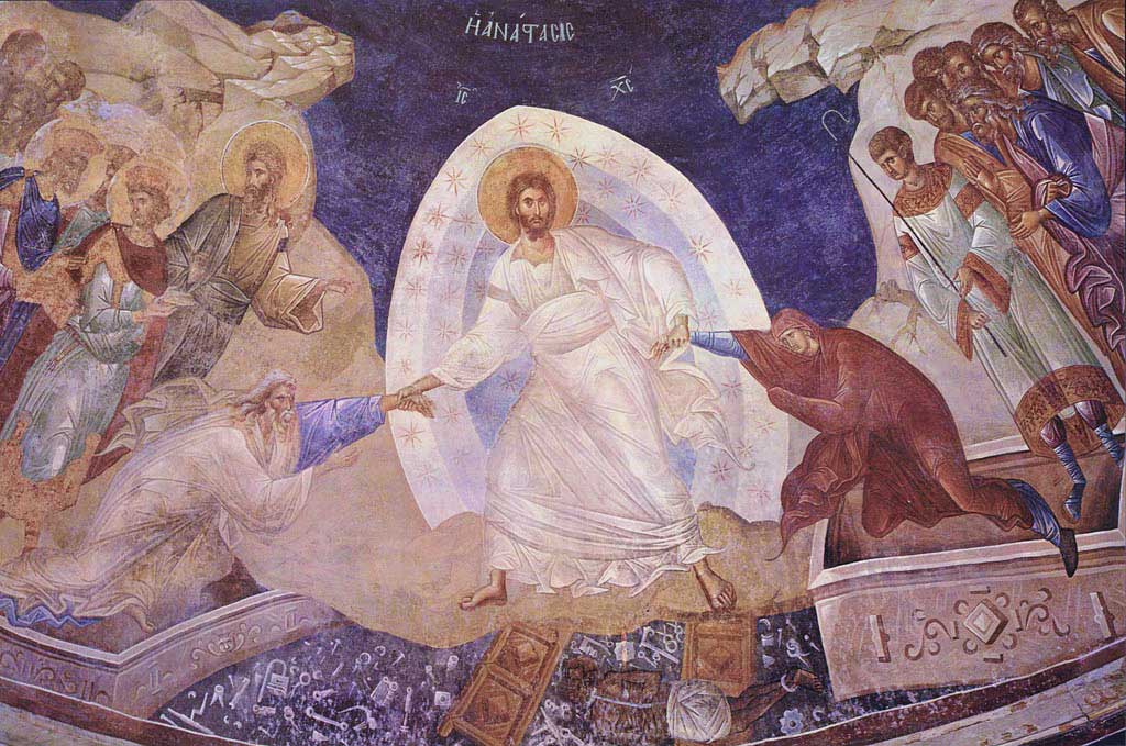 Icon of Christ raising the dead
