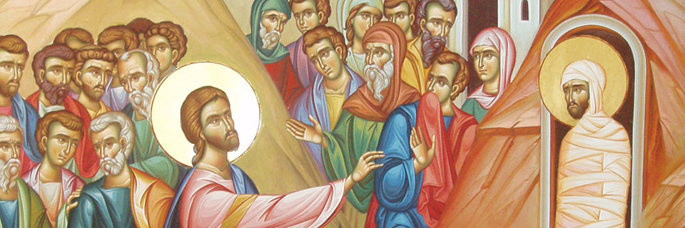 Icon of the raising of Lazarus